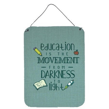 Carolines Treasures Education is Movement Teacher Wall or Door Hanging Prints BB5472DS1216